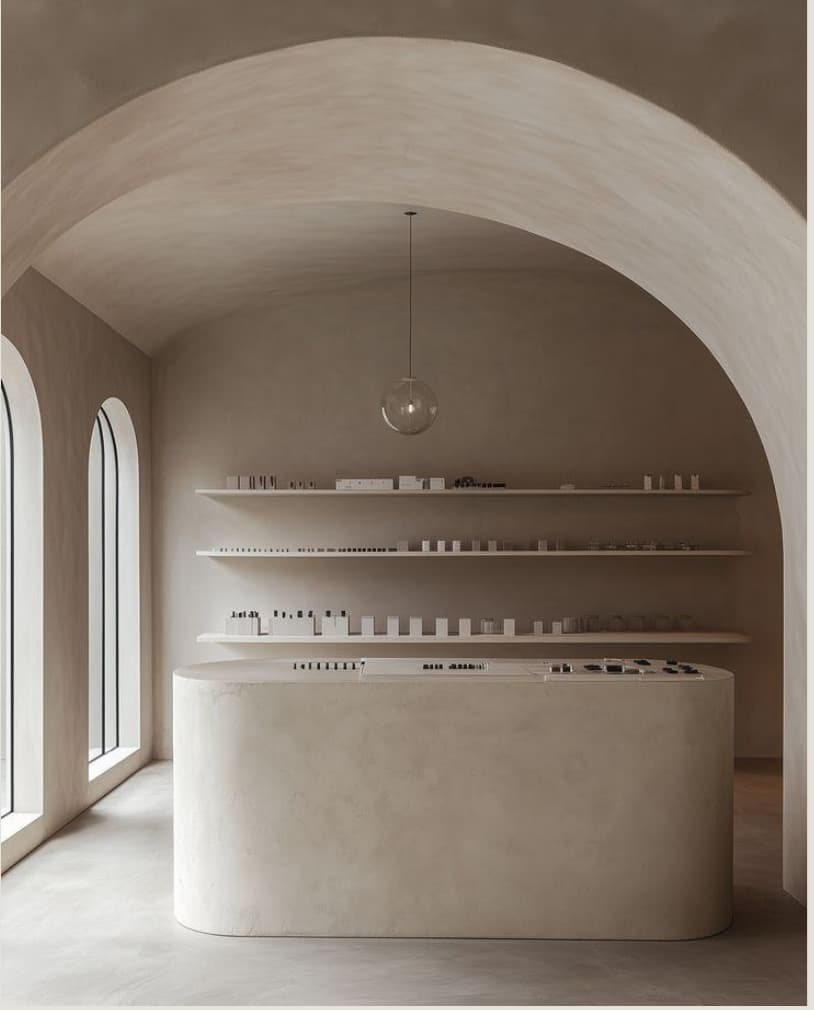 Calm arched wellness interior